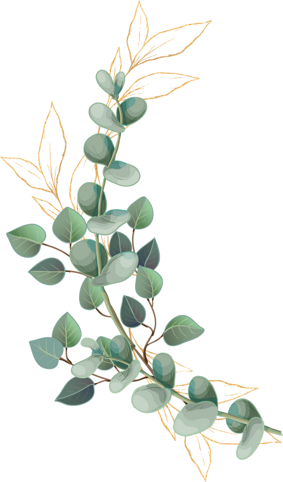 leaf gold blue